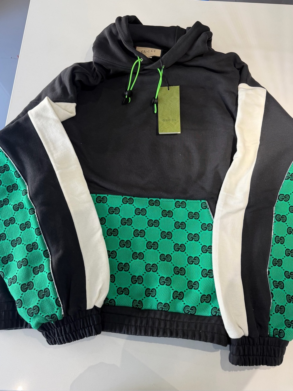 Gucci GG Monogram Panel Hoodie | Men’s XL | New With Tags